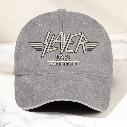Slayer Band Logo Est 1981 Denim Cap – Retro Vintage Dad Cap Gift For Dad (With Box)