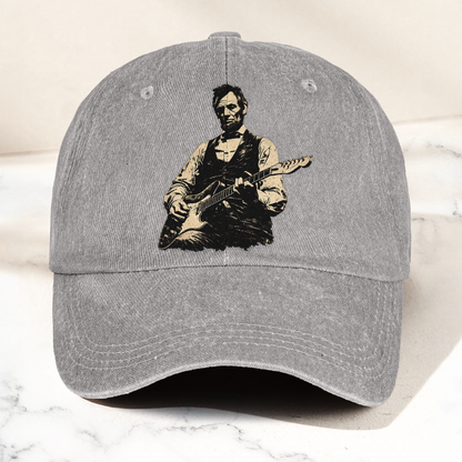 Abraham Lincoln Patriotic History Denim Cap – Vintage Dad Cap Gift For Dad (With Box)