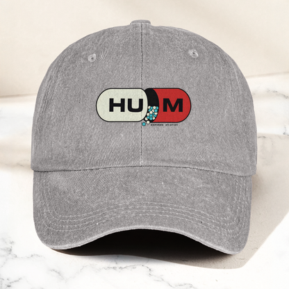 Hum Medication Parody Vintage Dad Hat – Funny Graphic Hum Band Cotton Cap (With Box)