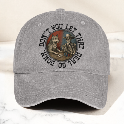 Grateful Dead Don't You Let That Deal Go Down Poker Skeleton Denim Cap – Retro Vintage Dad Cap Gift For Dad (With Box)