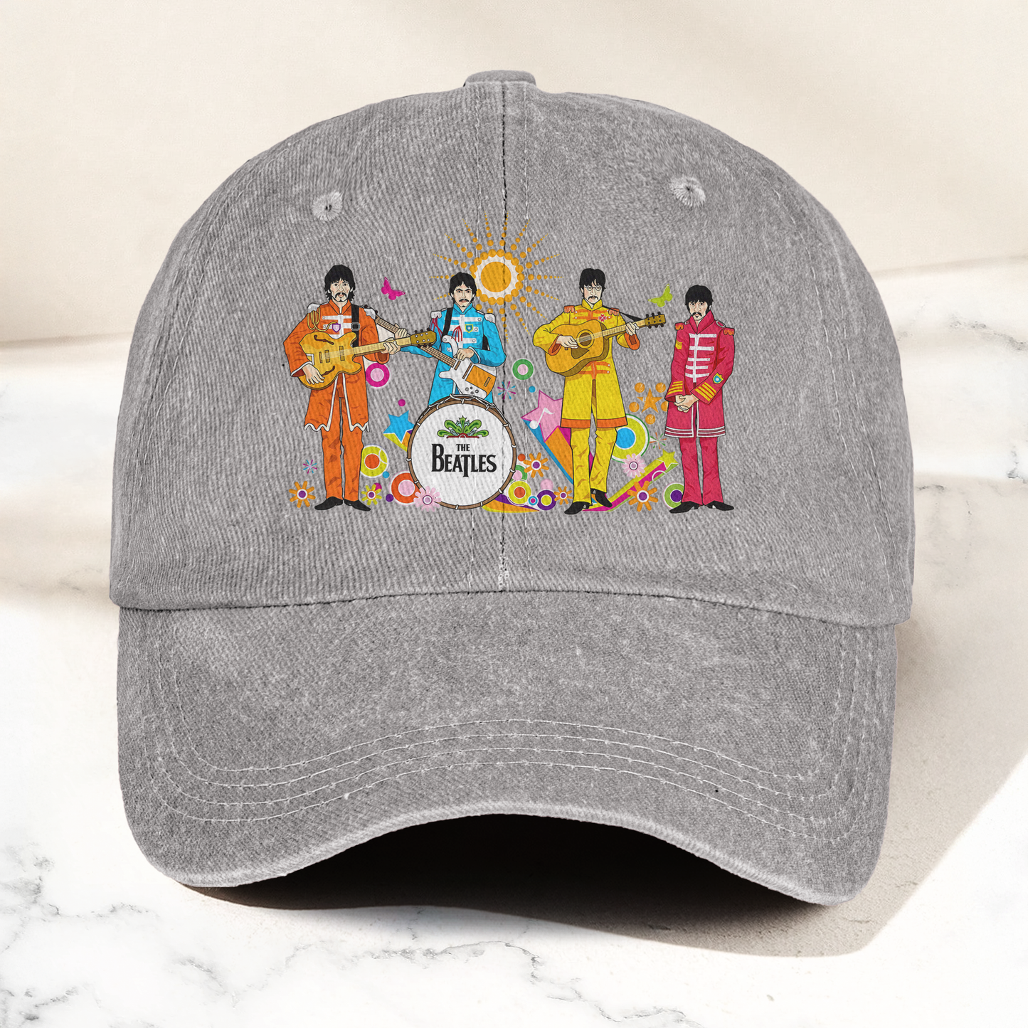 Sgt. Pepper's Lonely Hearts Club Band Denim Cap – The Beatles Merch Gift for Dad (With Box)