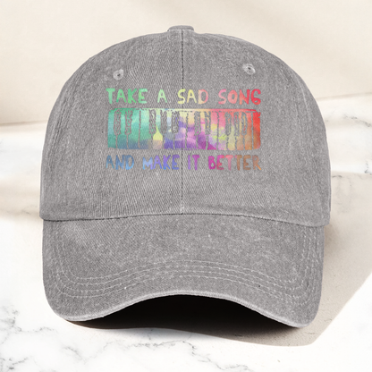 The Beatles Accent Cap – “Take a Sad Song” Piano Lyric Design ( With Box )
