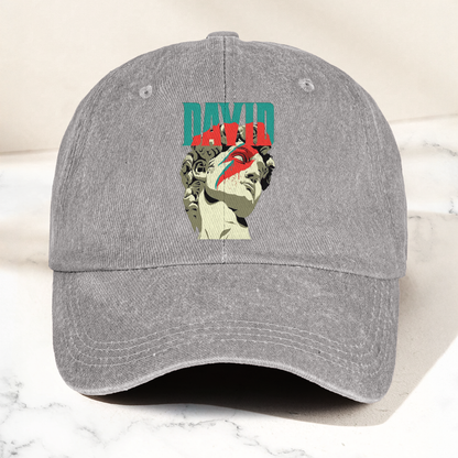 David Bowie Michelangelo David Statue Denim Cap – Retro Music Fan Cap Gift For Dad (With Box)