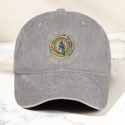 David Bowie This is Major Tom to Ground Control Denim Cap – Retro Punk Rock Music Fan Cap Gift For Dad (With Box)