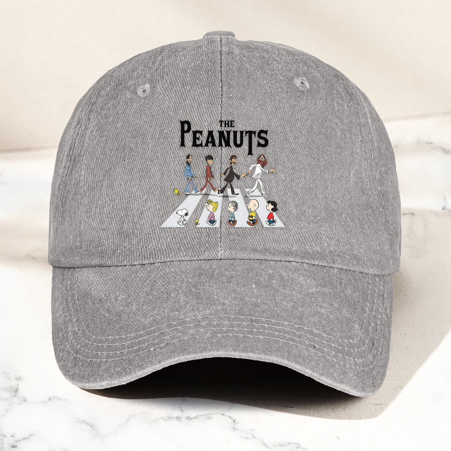 The Peanuts Abbey Road Cap – Cartoon Crosswalk Parody Vintage Dad Hat (With Box)