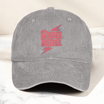 David Bowie Rebel Rebel Denim Cap – Retro Music Cap Gift For Dad (With Box)