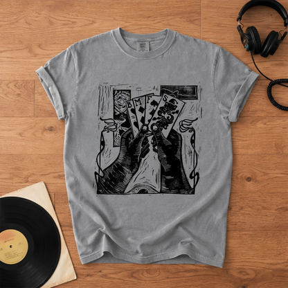 Billy Strings BMFS Playing Cards Graphic T-Shirt – Retro Rock Metal Music Fan Merch Tee