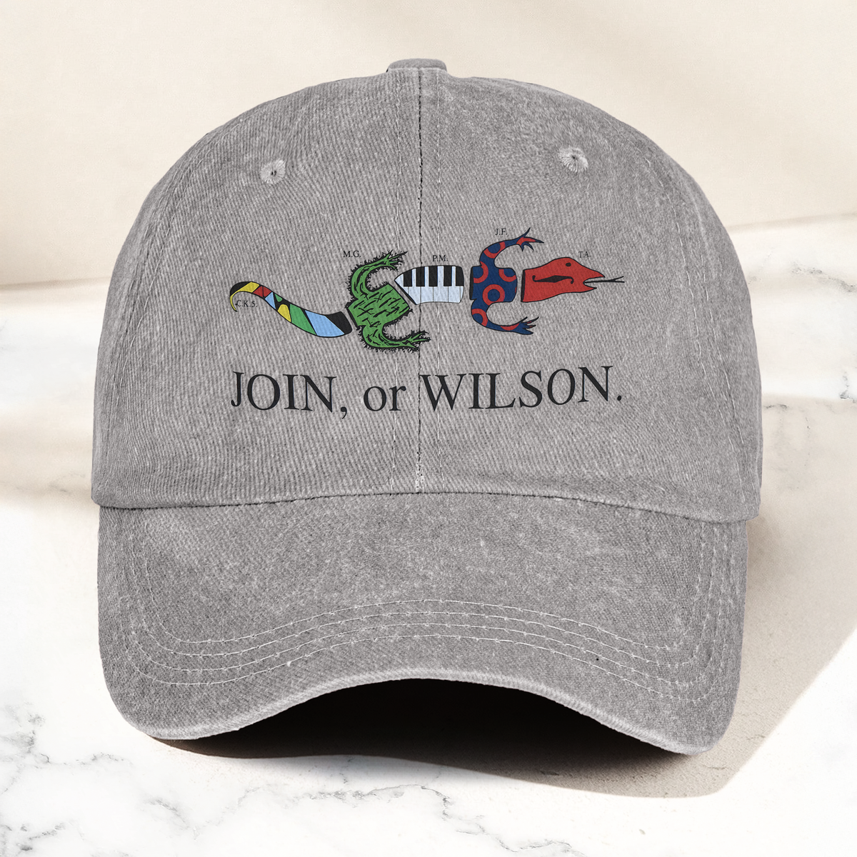 Join or Wilson Vintage Denim Cap – Retro Music Wilson Band Cap Gift For Dad (With Box)