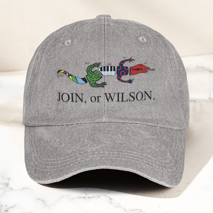 Join or Wilson Vintage Denim Cap – Retro Music Wilson Band Cap Gift For Dad (With Box)
