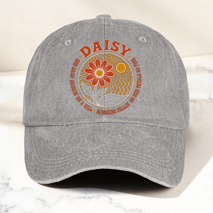 Grateful Dead Red Daisy Lyrics Music Merch Denim Cap – Retro Vintage Dad Cap Gift For Dad (With Box)