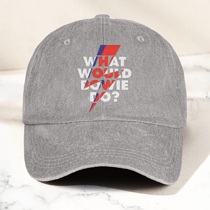 What Would Bowie Do Vintage Denim Cap – Retro Music David Bowie Cap Gift For Dad (With Box)