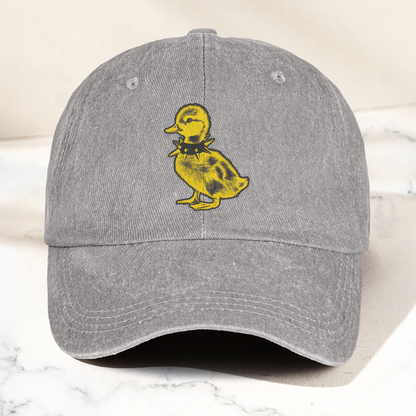 Punk Rock Baby Duck Vintage Denim Cap – Rock Music Band Cap Gift For Dad (With Box)