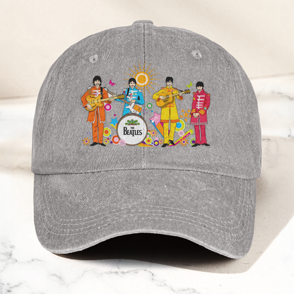 Pepper's Lonely Hearts Club Band Denim Cap – Retro The Beatles Tribute Merch Dad Hat (With Box)