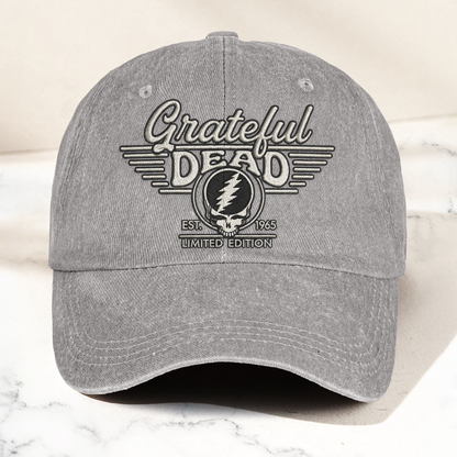 Grateful Dead Steal Your Face Est 1965 Denim Cap – Retro Vintage Dad Cap Gift For Dad (With Box)