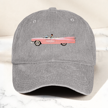 Elvis Presley The Pink Car Denim Cap – Vintage Elvis Presley Merch Gift for Dad (With Box)