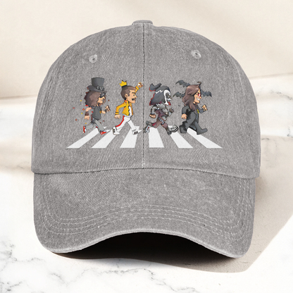 Rock Legends Abbey Road Cap – Retro Guitar Icons Crosswalk Dad Hat (With Box)