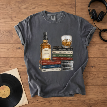 Queen Band Cassette Album Collection T-Shirt – Retro Rock Music Queen Band Merch Tee