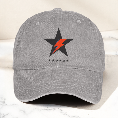 David Bowie Blackstar Ziggy Lightning Denim Cap – Retro Music Cap Gift For Dad (With Box)