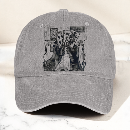 Billy Strings BMFS Playing Cards Woodcut Graphic Music Merch Denim Cap – Retro Vintage Dad Cap Gift For Dad (With Box)