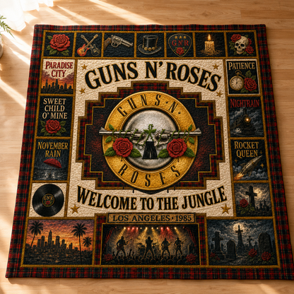 Guns N' Roses Hard Rock Quilt Blanket – Welcome To The Jungle In Every Stitch