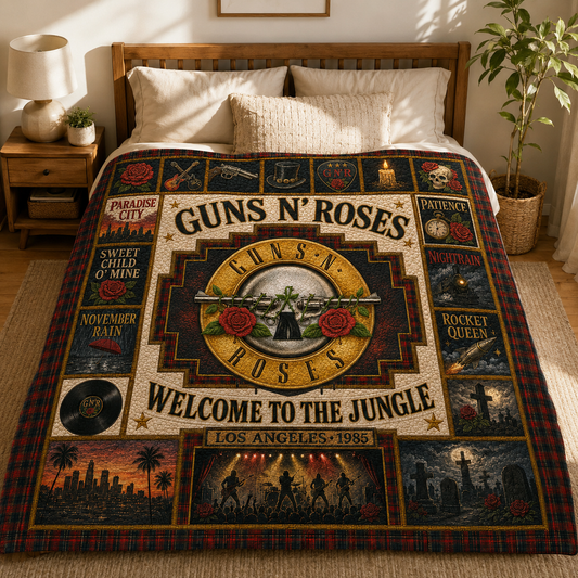 Guns N' Roses Hard Rock Quilt Blanket – Welcome To The Jungle In Every Stitch