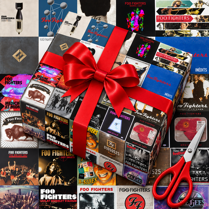 Foo Fighters Album Cover Wrapping Paper Roll – Alternative Rock Music Gift Wrap, Album Collage Christmas Wrapping Paper for Foo Fighters Fans