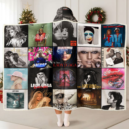 Lady Gaga Wearable Hooded Blanket – A Cozy Wrap of Pop Brilliance & Iconic Artistry