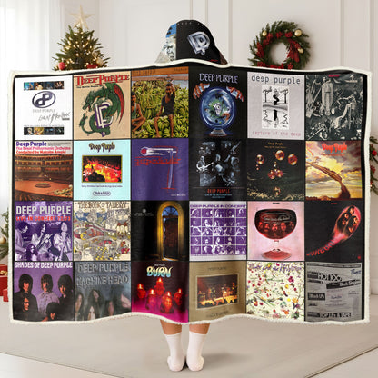 Deep Purple Wearable Hooded Blanket – A Warm Wrap of Timeless Hard-Rock Energy