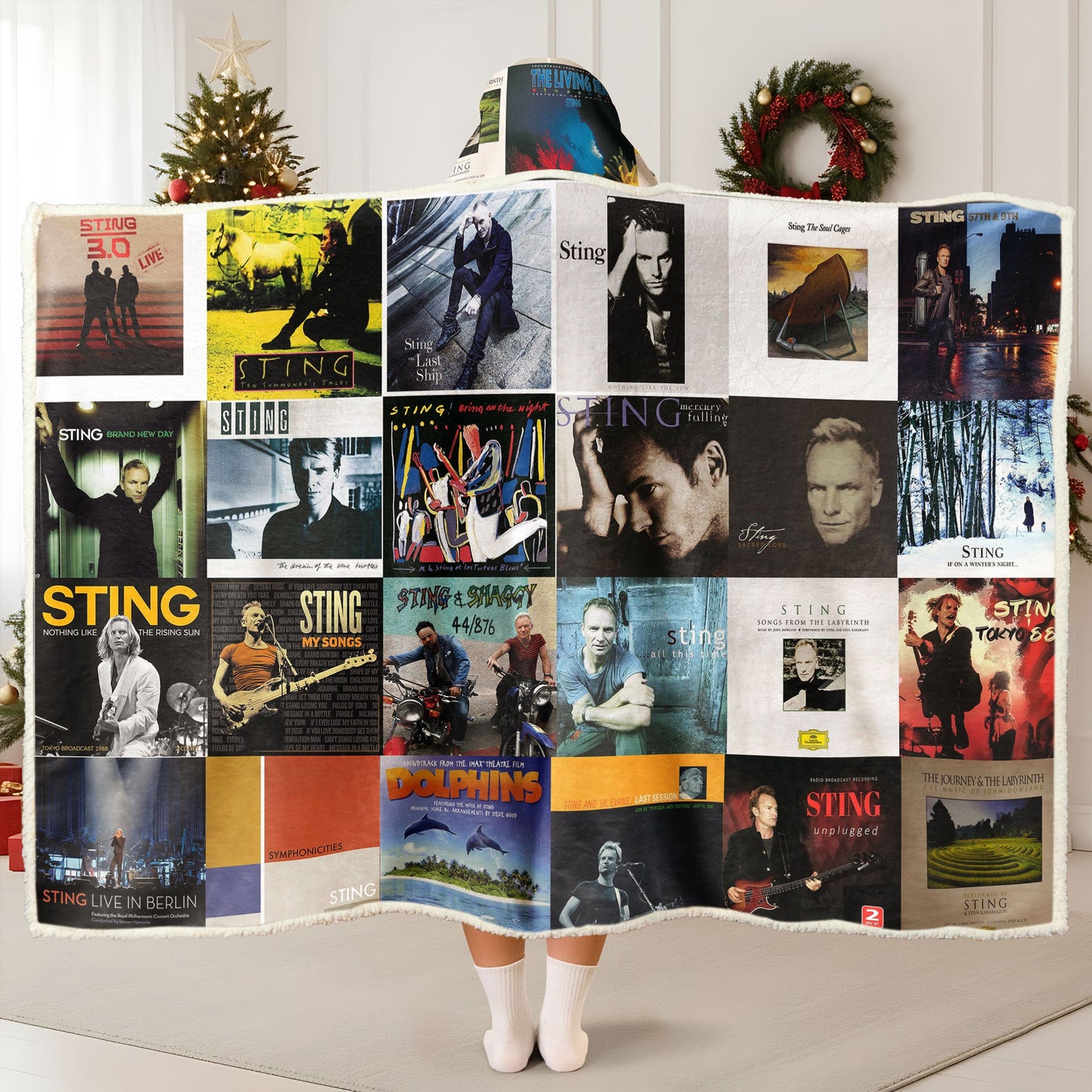 Sting Wearable Hooded Blanket – A Cozy Embrace of Timeless, Soulful Pop-Rock