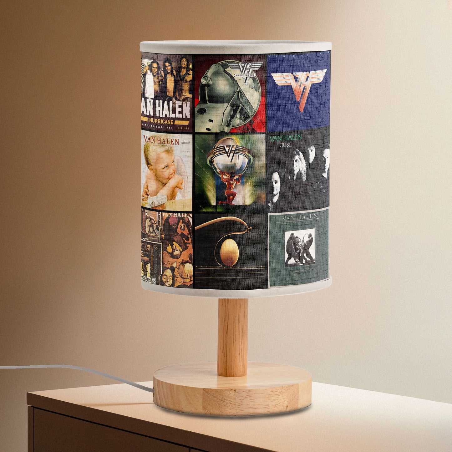 Van Halen Album Cover Fabric Lamp – Classic Rock Home Decor