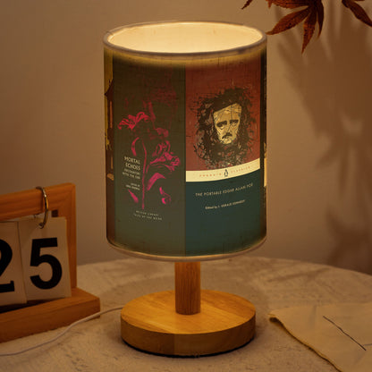 Gothic Literature Table Lamp – Edgar Allan Poe & Horace Walpole Book Cover Design