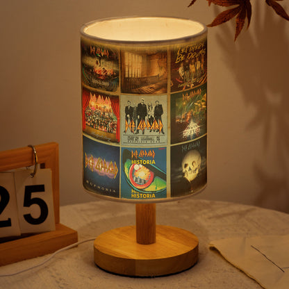 Def Leppard Album Cover Collage Table Lamp – Rock Band Home Decor