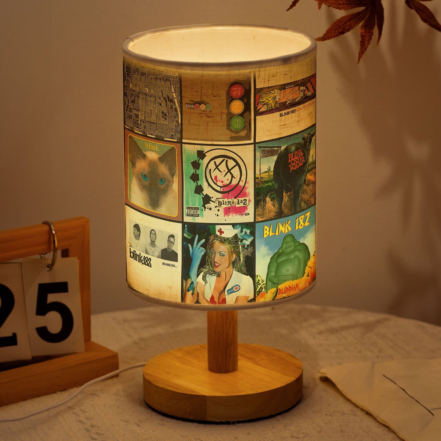 Blink-182 Fabric Lamp – Iconic Album Cover Table Light