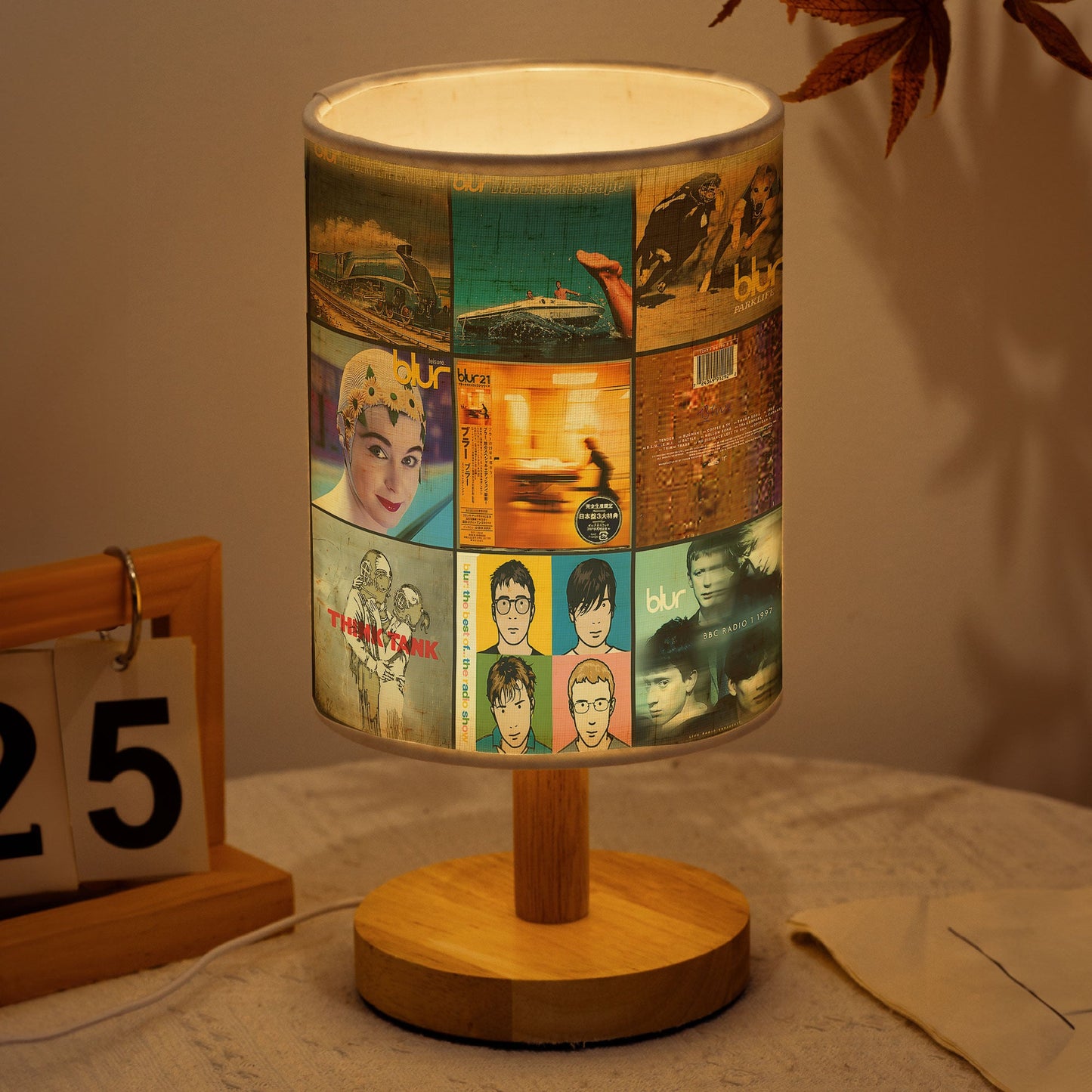 Blur Album Cover Collage Fabric Lamp