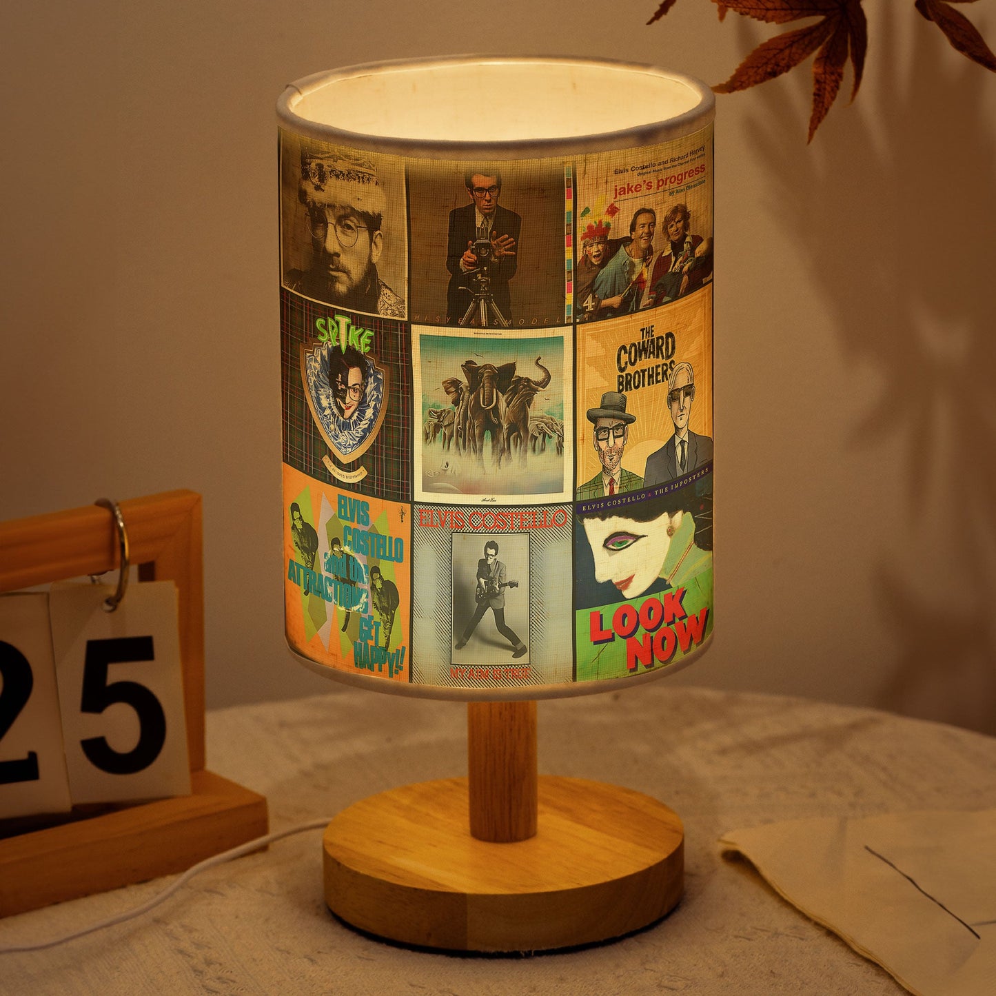 ? Elvis Costello Album Art Decorative Fabric Lamp