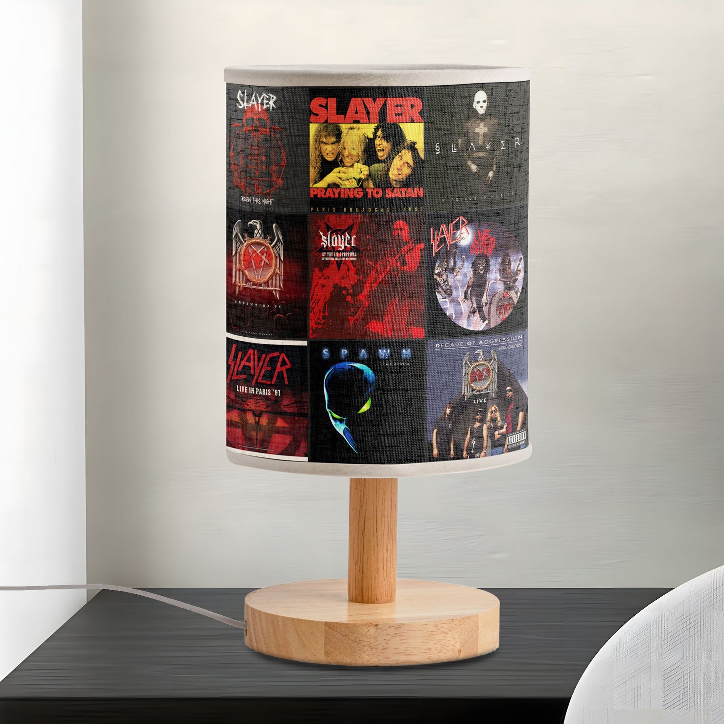 ?? Slayer Album Cover Fabric Lamp – Thrash Metal Decor for True Fans