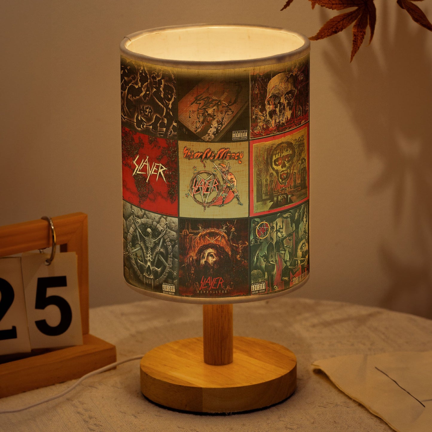 ?? Slayer Album Cover Fabric Lamp – Thrash Metal Decor for True Fans