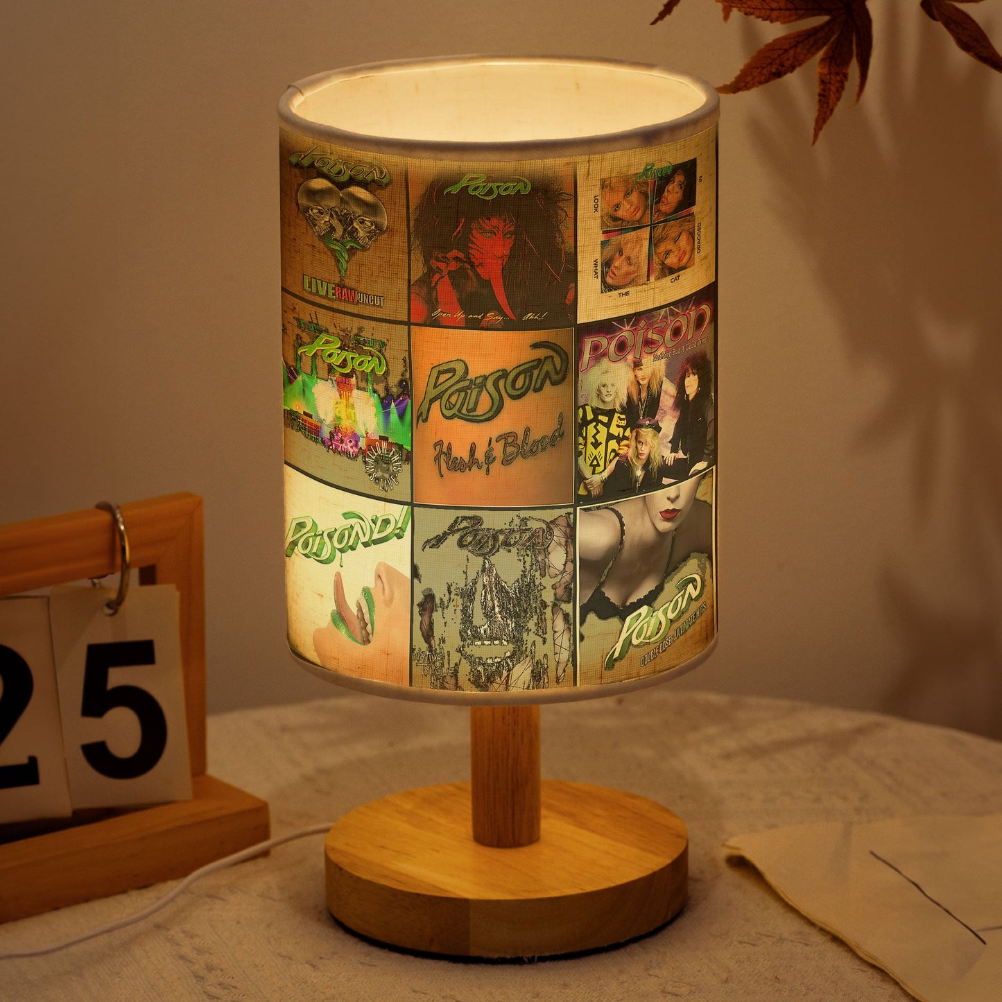 ?? Poison Album Cover Lamp – Glam Rock Room Decor for 80s Music Lovers