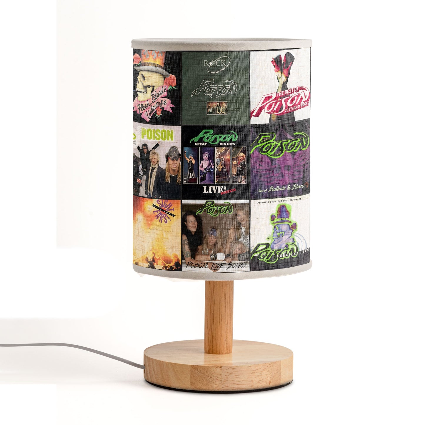 ?? Poison Album Cover Lamp – Glam Rock Room Decor for 80s Music Lovers