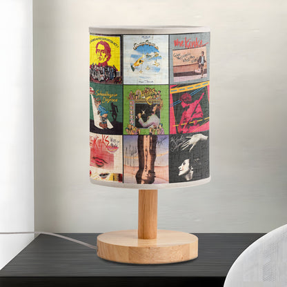 ?? The Kinks Album Collage Fabric Lamp – Retro Rock Room Decor for Music Lovers
