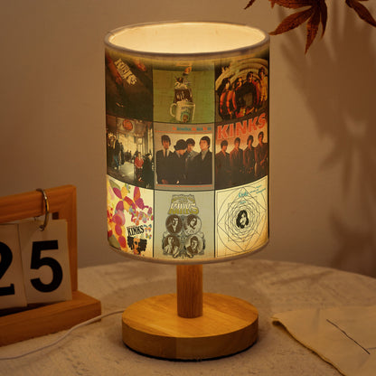 ?? The Kinks Album Collage Fabric Lamp – Retro Rock Room Decor for Music Lovers