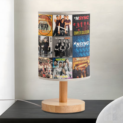 ? NSYNC Album Collage Fabric Lamp – 2000s Pop Nostalgia Room Decor for True Fans