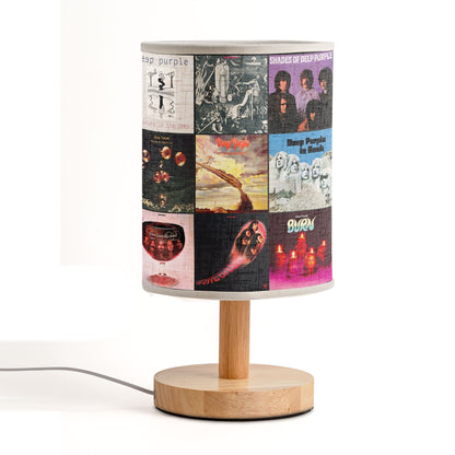 ?? Deep Purple Album Collage Fabric Lamp – Classic Rock Legends Room Decor
