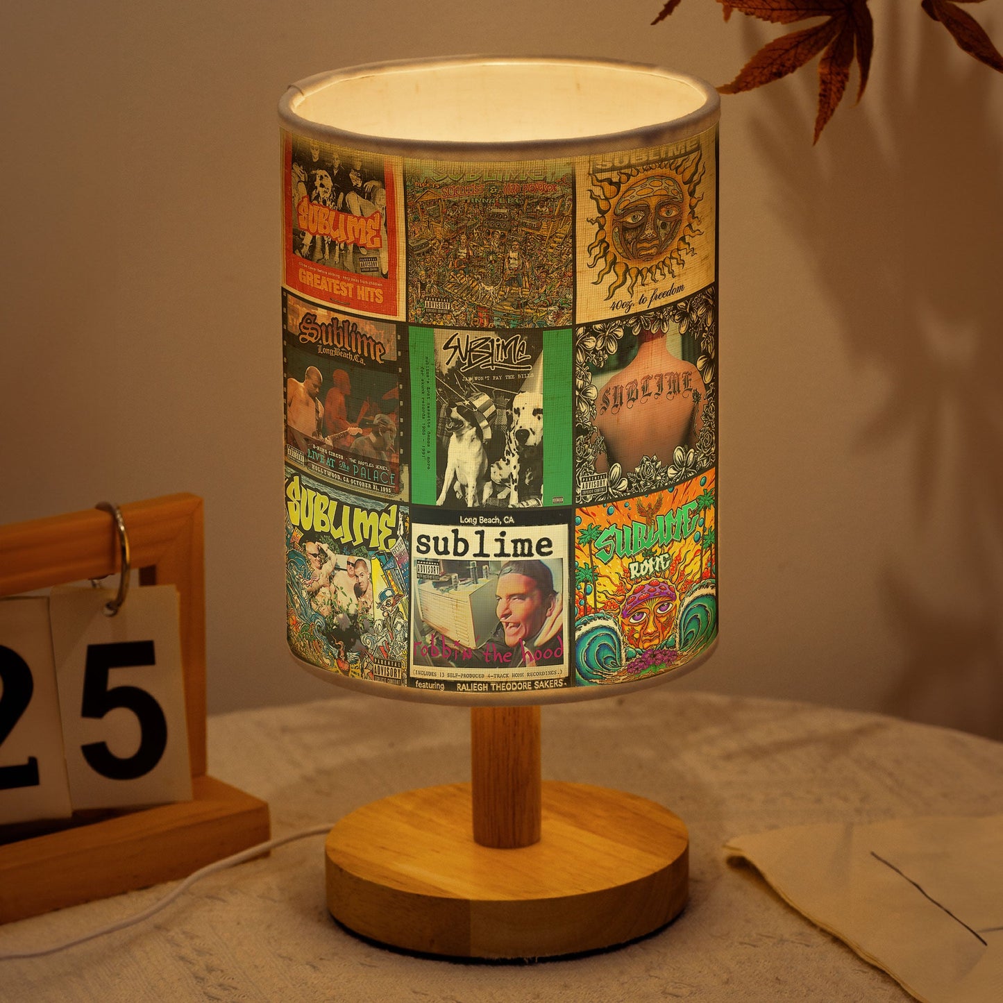 Sublime Album Collage Lamp – Vintage Reggae Punk Tribute Light
