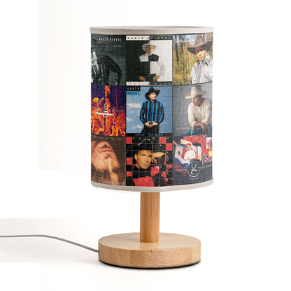 ?? Garth Brooks Album Collage Fabric Lamp – Country Music Legend Light