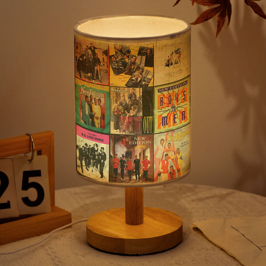 ?? New Edition Album Collage Fabric Lamp – 80s R&B Retro Light