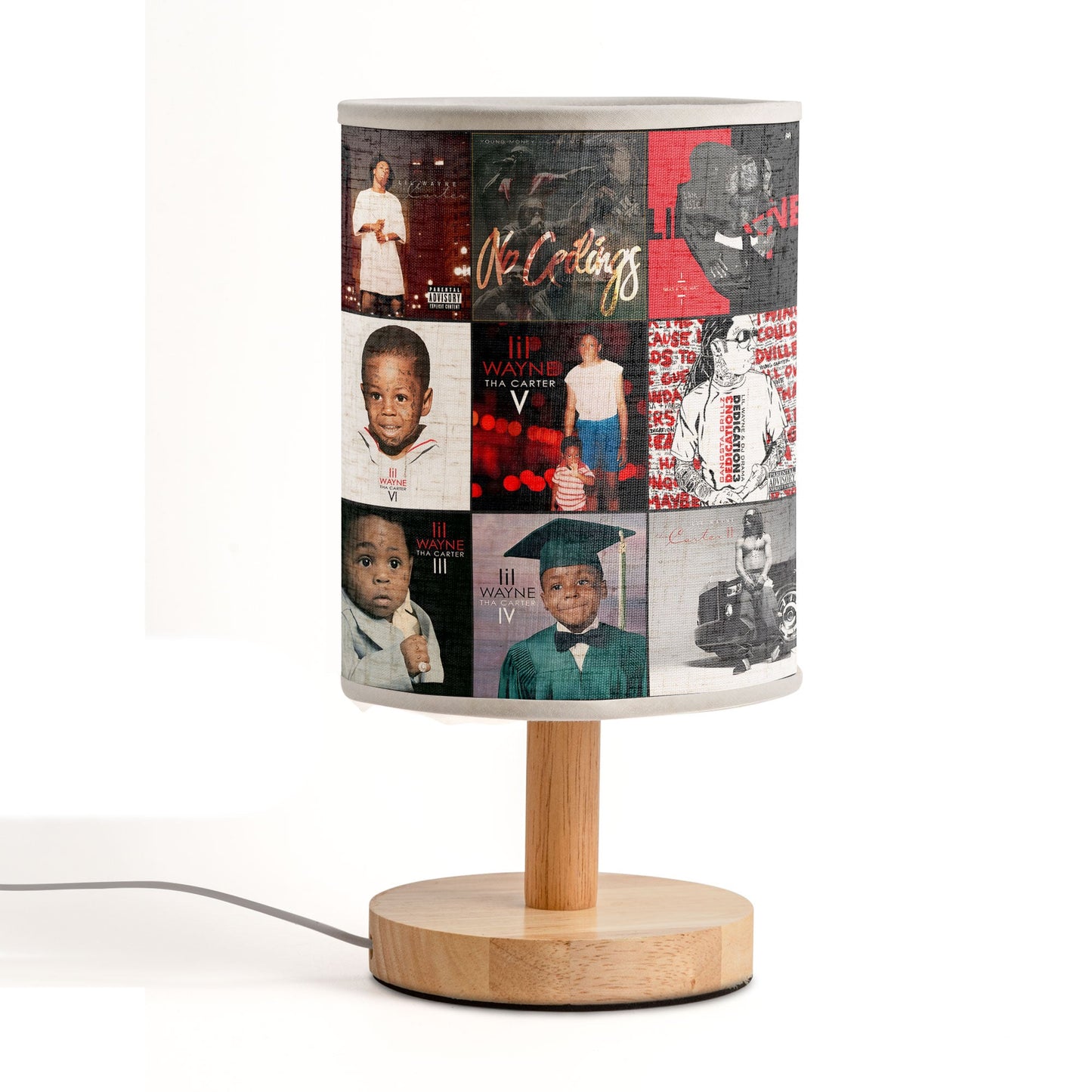 Lil Wayne Album Collage Lamp – Hip-Hop Legend Inspired Room Light