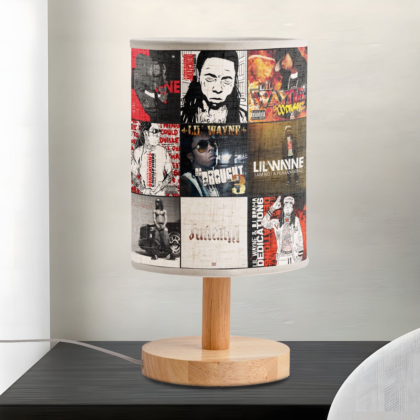Lil Wayne Album Collage Lamp – Hip-Hop Legend Inspired Room Light