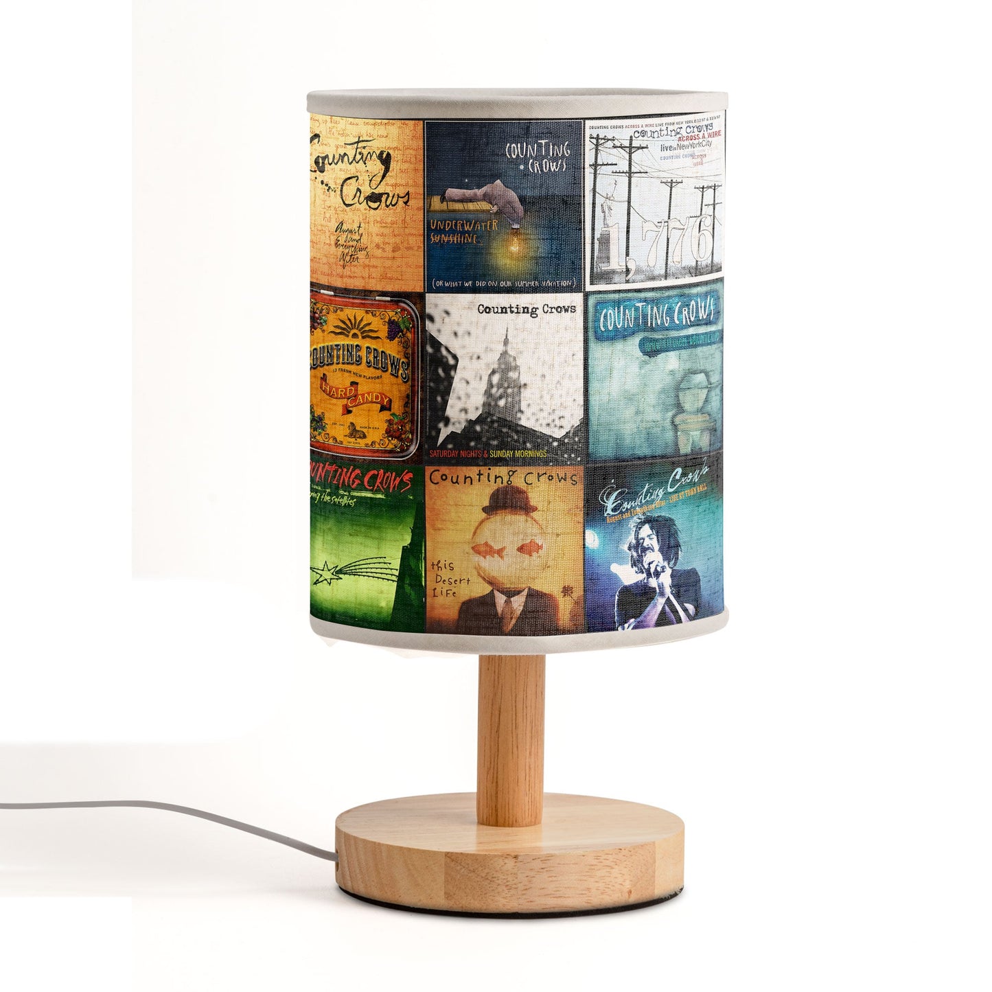 Counting Crows Album Collage Lamp – 90s Rock Nostalgia Lighting