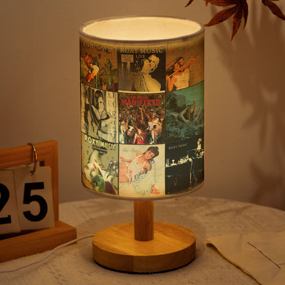 ? Roxy Music Album Collage Fabric Lamp – Glam Rock Nostalgia Light